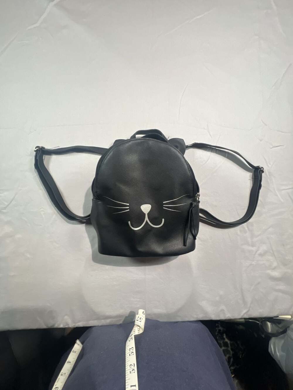 T-Shirt And Jeans Cat Backpack Black NWT Black